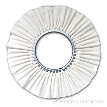 Roda de polimento de algodão branco para polimento de superfície de metal